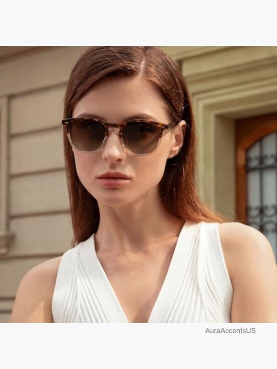 Retro Polarized Sunglasses for Women Small Medium Face UV Protection main image 5